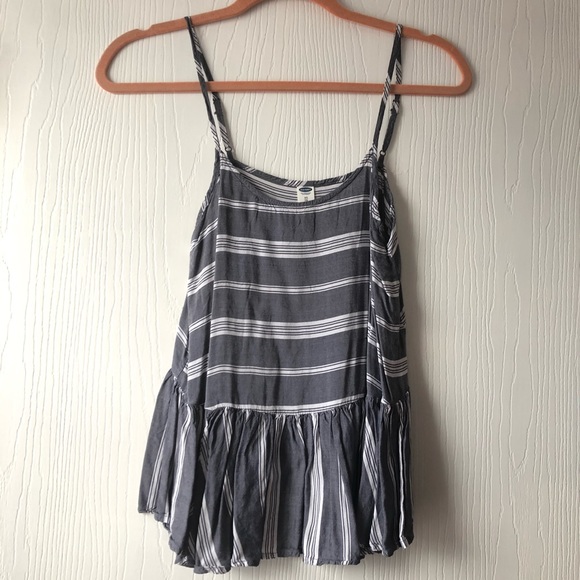 Striped Peplum Tank - Picture 1 of 5